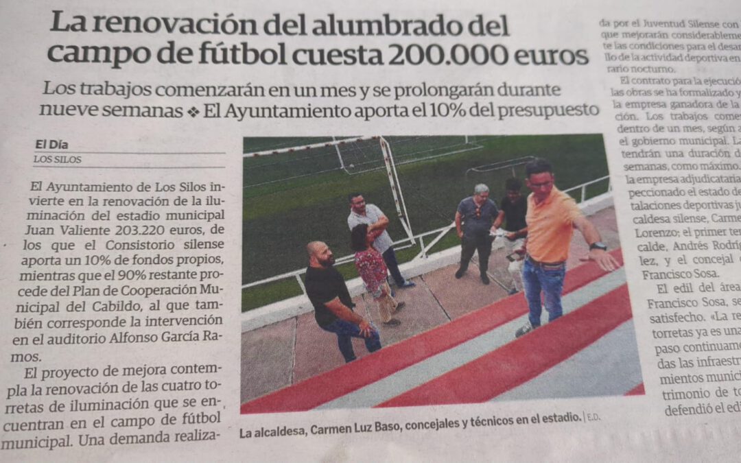 Renovación del alumbrado del Estadio Juan Valiente, es una realidad