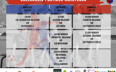 Calendario partidos amistosos semana del 02 al 08 de septiembre