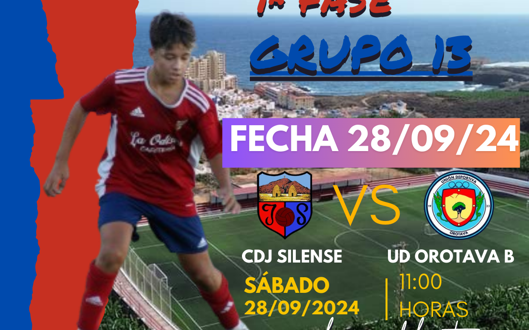 Este sábado 28 de septiembre!A las 11:00 am ,Estadio Juan Valiente. Infantil Silense vs Ud Orotava