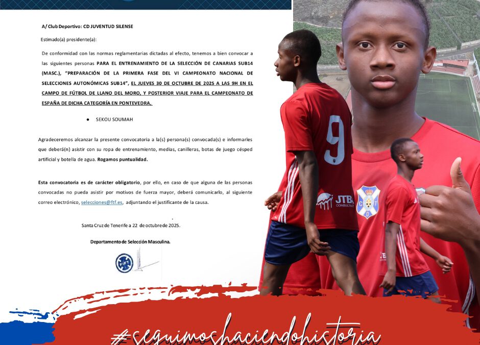 CONVOCATORIA SEKOU SOUMAH SELECCIÓN CANARIA SUB-14